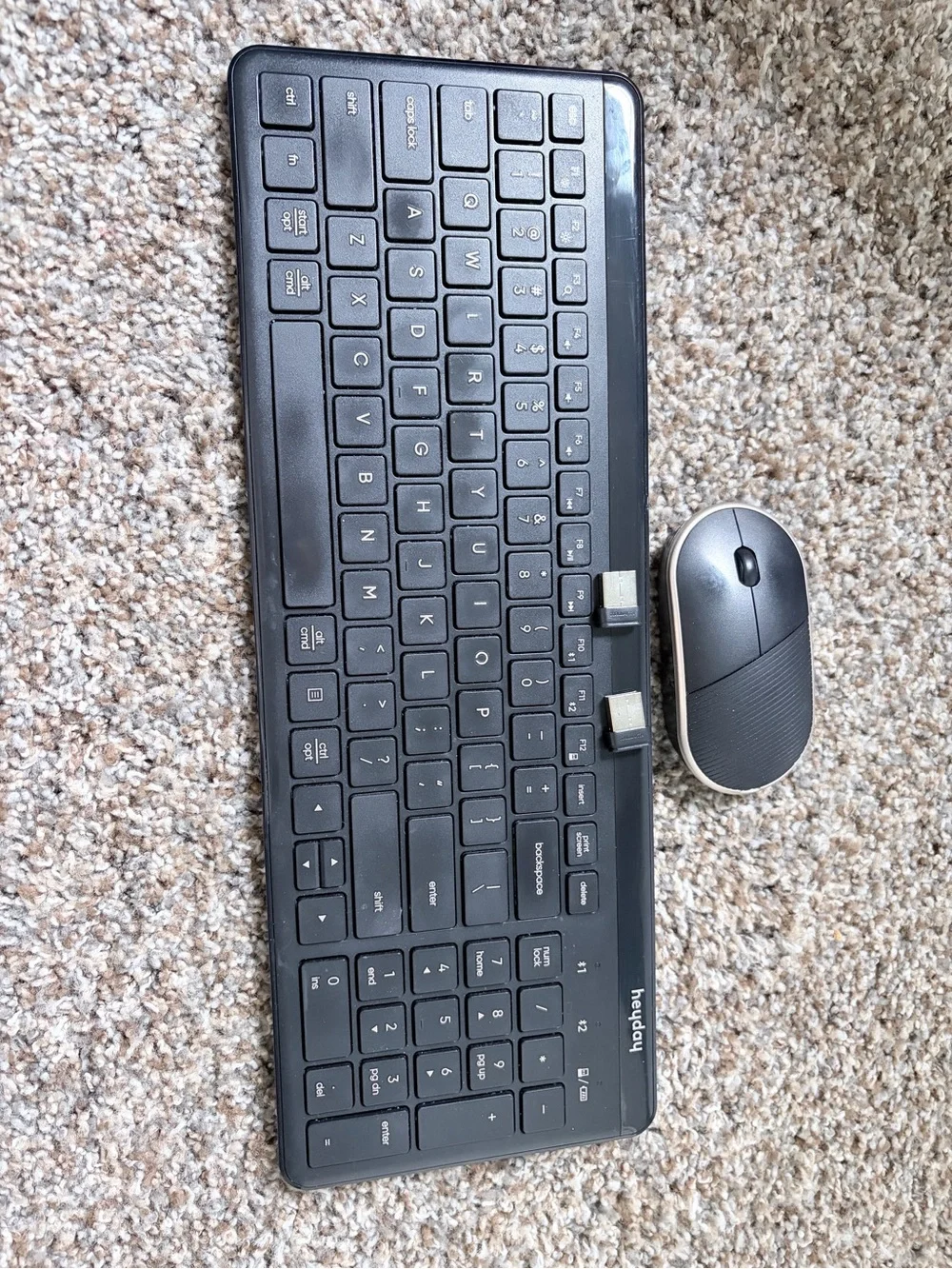 heyday Black Wireless Keyboard and Mouse Combo